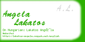 angela lakatos business card